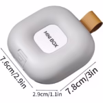 Cutie Depozitare Medicamente, Flippy, 4 Compartimente, Inchidere Etans, Portabila, Patrat, Alb/Gri, PP, 7.6x2.9x7.8 cm - imagine 4