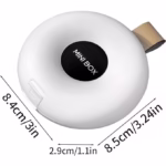 Cutie Depozitare Medicamente, Flippy, 6 Compartimente, Inchidere Etans, Portabila, Rotund, Alb/Negru, PP, 8.4x2.9x8.5 cm - imagine 4