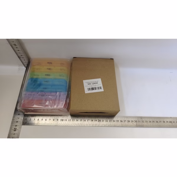Cutie Depozitare Medicamente, Flippy, 7 Zile, 21 Compartimente, Cutie Suport, Recipiente Detasabile, Portabila, Multicolor, Cutie Transparenta, 15.6x12 cm - imagine 5