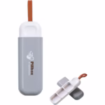 Cutie Depozitare Medicamente, Flippy, Portabila, 3 Compartimente, Tip Breloc, Plastic, Glisanta, Gri, 10.7x3.6x1.6 cm - imagine 3