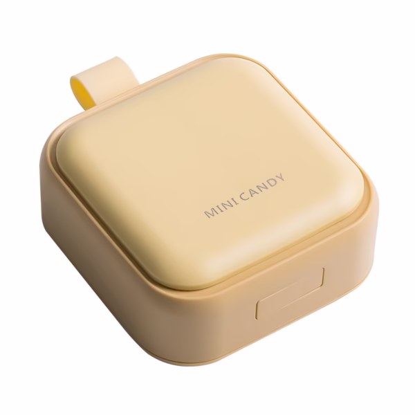 Cutie Depozitare Medicamente Mini, Flippy, 4 Compartimente, Inchidere Etans, Portabila, Patrat, Galben, PP, 7.5x7.5x3 cm - imagine 1