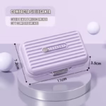 Cutie Medicamente, Flippy, Mov, 7 Compartimente, Portabila si Compacta, 11x7.2x3.5 cm, Ideala pentru Uzul Cotidian - imagine 2