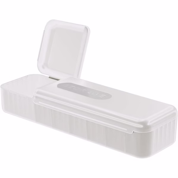 Cutie Organizatoare pentru Cabluri, Flippy, din Plastic, 28 x 9 x 6 cm, Alb - imagine 7