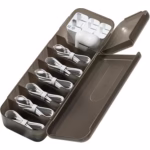 Cutie Organizatoare pentru Cabluri, Flippy, din Plastic, 28 x 9 x 6 cm, Gri - imagine 3