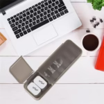 Cutie Organizatoare pentru Cabluri, Flippy, din Plastic, 28 x 9 x 6 cm, Gri - imagine 7