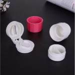 Cutie Pastile Multifunctionala, Flippy, 4 in 1, Pahar Apa, Taiere, Sfaramare, Depozitare, Compact, ABS cu Lama din Inox, Alb/Roz, 8.7x6.2x4.1 cm - imagine 5