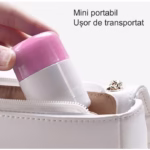Cutie Pastile Multifunctionala, Flippy, 4 in 1, Pahar Apa, Taiere, Sfaramare, Depozitare, Compact, ABS cu Lama din Inox, Alb/Roz, 8.7x6.2x4.1 cm - imagine 7