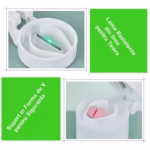 Cutie Pastile Multifunctionala, Flippy, 4 in 1, Pahar Apa, Taiere, Sfaramare, Depozitare, Compact, ABS cu Lama din Inox, Alb, 8.7x6.2x4.1 cm - imagine 2