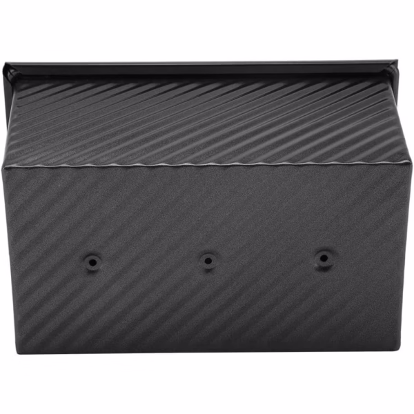 Tava pentru Paine, Flippy, din Otel Carbon, 450 g, cu Capac, Antiaderenta, 21 x 11 x 11.5 cm, Negru - imagine 4