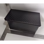 Tava pentru Paine, Flippy, din Otel Carbon, 450 g, cu Capac, Antiaderenta, 21 x 11 x 11.5 cm, Negru - imagine 6