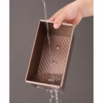 Tava pentru Paine, Flippy, din Otel Carbon, 450 g, cu Capac, Antiaderenta, 21 x 11 x 11.5 cm, Roz Auriu - imagine 4