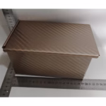 Tava pentru Paine, Flippy, din Otel Carbon, 450 g, cu Capac, Antiaderenta, 21 x 11 x 11.5 cm, Roz Auriu - imagine 7