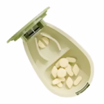 Cutie Taiat Pastile si Depozitare Medicamente, Flippy, Verde, 8x5x2.65 cm, Compacta si Portabila, Ideala Pentru Calatorii - imagine 2