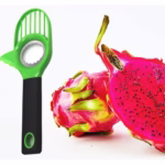 Cutit 3in1 pentru Avocado, Flippy, Cutit, Scoatere Miez si Feliator Pulpa, din PP si Otel Inoxidabil, Negru/Verde - imagine 5