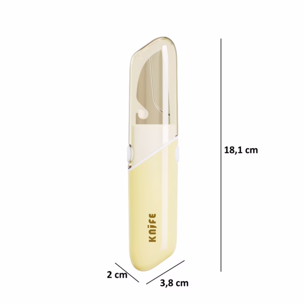 Cutit de Fructe Multifunctional, Flippy, Razatoare, Curatator Fructe-Legume, Deschizator de Sticle, 18.1x3.8x2cm, Galben - imagine 7