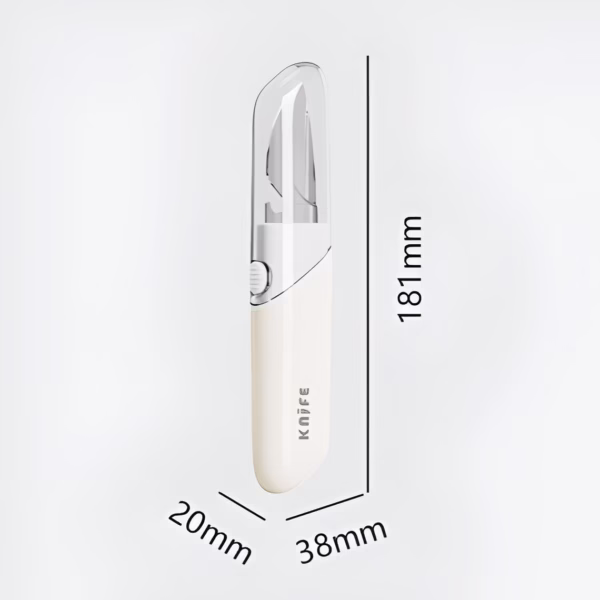 Cutit de Fructe Multifunctional, Flippy, Razatoare, Curatator Fructe-Legume, Deschizator de Sticle, 18.1x3.8x2cm, Alb - imagine 3