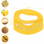Cutit pentru taiat pizza Flippy, cu protectie din silicon pentru lama, inox, 15.5 cm, galben - imagine 3