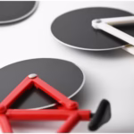 Cutit pizza creativ Flippy, in forma de bicicleta, cu suport pentru cutit, 19 x 12.5 cm, otel/PP, negru - imagine 2