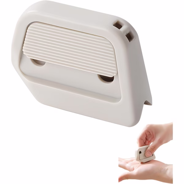 Cutter Portabil, Flippy, din ABS, Magnetic, Lama Ceramica, Autoretractabila, Universal, Alb - imagine 2