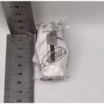 Cutter pentru Cutii, Flippy, Varf Rotunjit si Zimtat, Tip Breloc, 6.5x3.5 cm, Alb - imagine 2