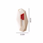 Cutter pentru Cutii, Flippy, Varf Rotunjit si Zimtat, Tip Breloc, 6.5x3.5 cm, Crem - imagine 3
