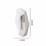 Cutter pentru Cutii, Flippy, Varf Rotunjit si Zimtat, Tip Breloc, 6.5x3.5 cm, Alb - imagine 3