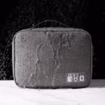 Geanta Organizatoare Flippy, Pentru Cabluri si Accesorii, Portabila, Impermeabila, 24,5 x 18 x10cm, Gri - imagine 3
