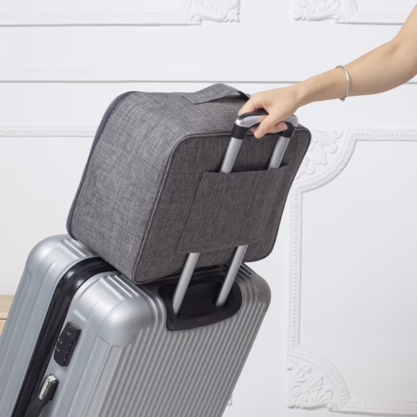 Geanta Organizatoare Flippy, Pentru Cabluri si Accesorii, Portabila, Impermeabila, 24,5 x 18 x10cm, Gri - imagine 4