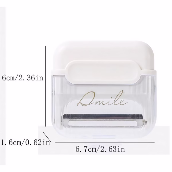 Decojitor/Curatator manual de legume si fructe, Flippy, portabil, cu magnet, doua lame, Inox, Alb, 6.7x6x1.6 cm - imagine 3