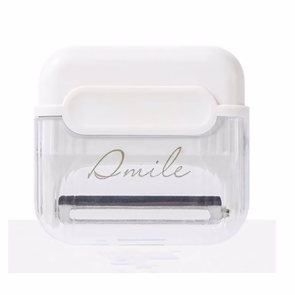 Decojitor/Curatator manual de legume si fructe, Flippy, portabil, cu magnet, doua lame, Inox, Alb, 6.7x6x1.6 cm - imagine 1