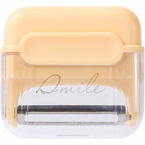 Decojitor/Curatator manual de legume si fructe, Flippy, portabil, cu magnet, doua lame, Inox, Galben, 6.7x6x1.6 cm - imagine 1