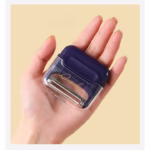 Decojitor/Curatator manual de legume si fructe, Flippy, portabil, cu magnet, doua lame, Inox, Mov, 6.7x6x1.6 cm - imagine 3