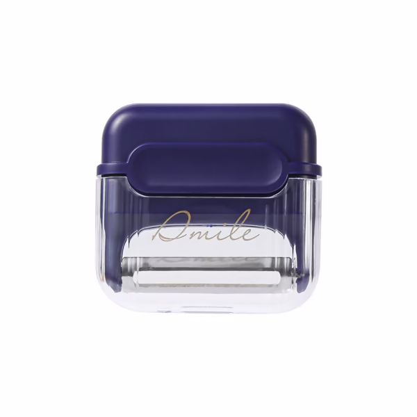 Decojitor/Curatator manual de legume si fructe, Flippy, portabil, cu magnet, doua lame, Inox, Mov, 6.7x6x1.6 cm - imagine 1