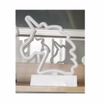 Decoratiune Luminoasa cu Baterii Unicorn 25 cm Alb Rece - imagine 3