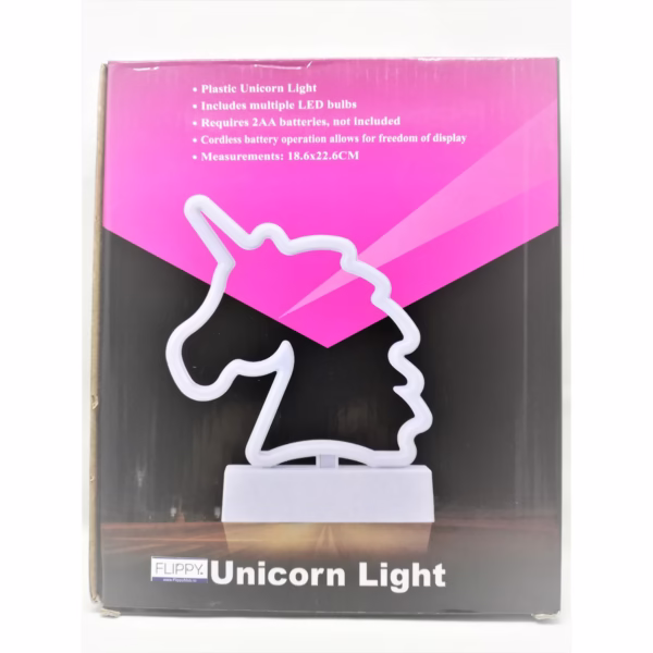 Decoratiune Luminoasa cu Baterii Unicorn 25 cm Alb Rece - imagine 4
