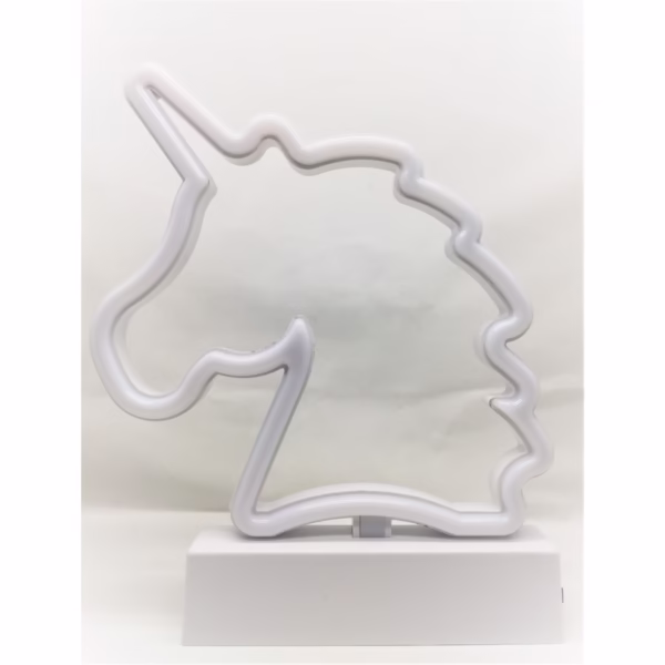 Decoratiune Luminoasa cu Baterii Unicorn 25 cm Alb Rece - imagine 5