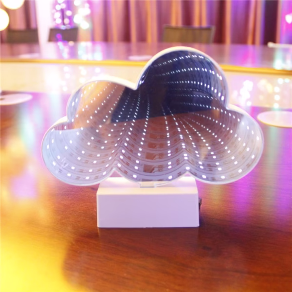 Decoratiune Luminoasa cu Baterii/USB Neon Model Norisor 20 cm Alb Rece - imagine 3