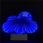 Decoratiune Luminoasa cu Baterii/USB Neon Model Norisor 20 cm Alb Rece - imagine 4
