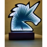 Decoratiune Luminoasa cu Baterii/USB Neon Model Unicorn Alb Rece 20 cm - imagine 2