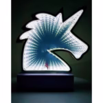 Decoratiune Luminoasa cu Baterii/USB Neon Model Unicorn Alb Rece 20 cm - imagine 3