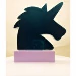 Decoratiune Luminoasa cu Baterii/USB Neon Model Unicorn Alb Rece 20 cm - imagine 4