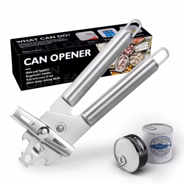 Deschizator conserve Flippy, material inox, ergonomic, gri - imagine 2