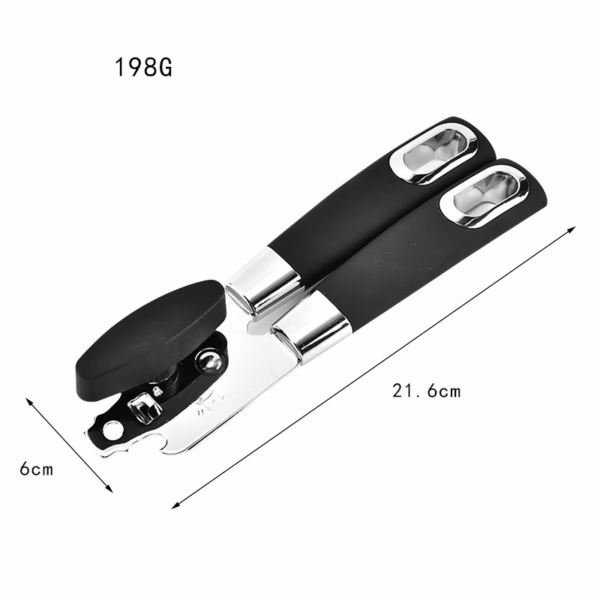 Desfacator de conserve multifunctional Flippy, Otel inoxidabil, Maner antialunecare, ergonomic, rezistent la rugina, usor de utilizat, 21.6 x 6 cm, argintiu - imagine 9