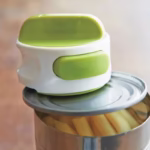 Desfacator Manual de Conserve si Sticle, Flippy, 6.8 x 4.8 cm, din ABS + Otel, Verde/Alb - imagine 5