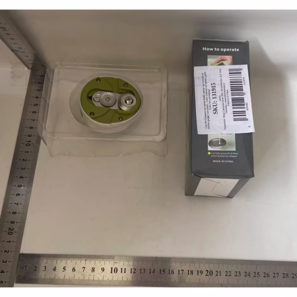 Desfacator Manual de Conserve si Sticle, Flippy, 6.8 x 4.8 cm, din ABS + Otel, Verde/Alb - imagine 13