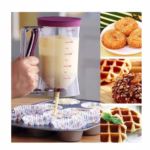 Dispenser de aluat pentru prajituri Flippy, Batter Dispenser, din plastic, maner cu arc, 900 ml, usor de manipulat si utilizat, Mov - imagine 5