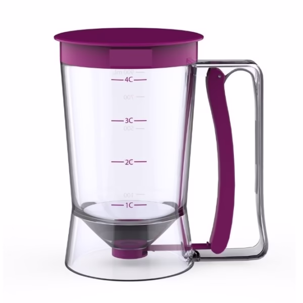 dispenser-de-aluat-pentru-prajituri-flippy-batter-dispenser-din-plastic-maner-cu-arc-900-ml-usor-de-main-6477341200c2b Dispenser de aluat pentru prajituri Flippy, Batter Dispenser, din plastic, maner cu arc, 900 ml, usor de manipulat si utilizat, Mov - imagine 1