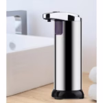 Dispenser pentru Sapun Lichid/Dezinfectant, Flippy, cu Senzor Infrarosu de Miscare, din Otel Inoxidabil, 250 ml, 19 x 11 cm, Gri - imagine 3