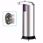 Dispenser pentru Sapun Lichid/Dezinfectant, Flippy, cu Senzor Infrarosu de Miscare, din Otel Inoxidabil, 250 ml, 19 x 11 cm, Gri - imagine 6