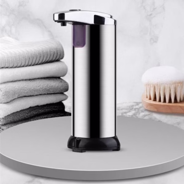 Dispenser pentru Sapun Lichid/Dezinfectant, Flippy, cu Senzor Infrarosu de Miscare, din Otel Inoxidabil, 250 ml, 19 x 11 cm, Gri - imagine 8